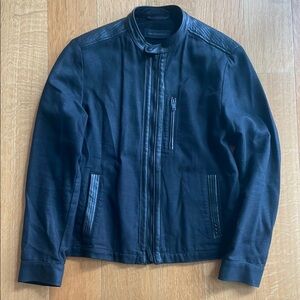 John Varvatos Black cotton bomber jacket, Small